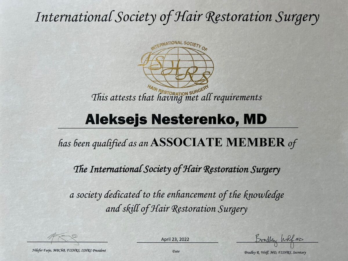 Diploma for Aleksejs Ņesterenko